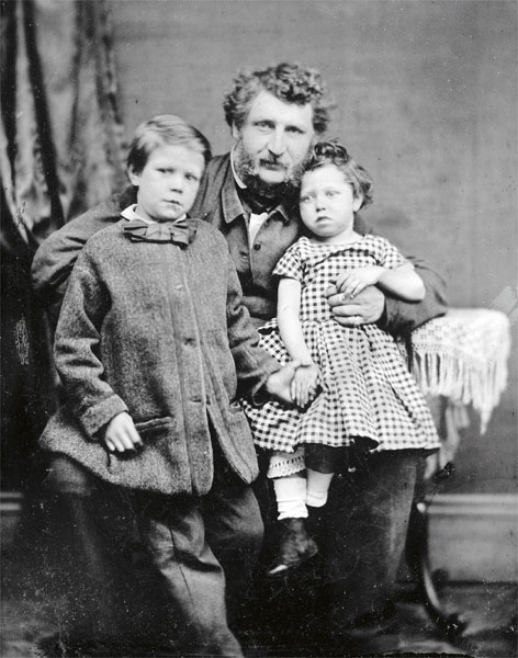 1862 photograph of Reuben Bussey with children
